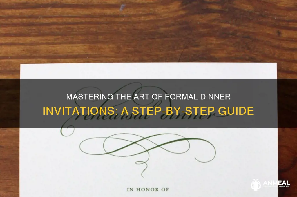 how to invite someone for dinner formally
