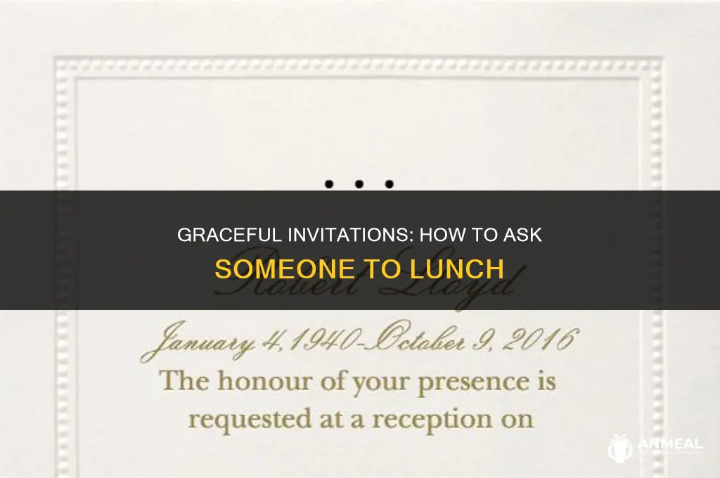 how to invite someone for go away lunch