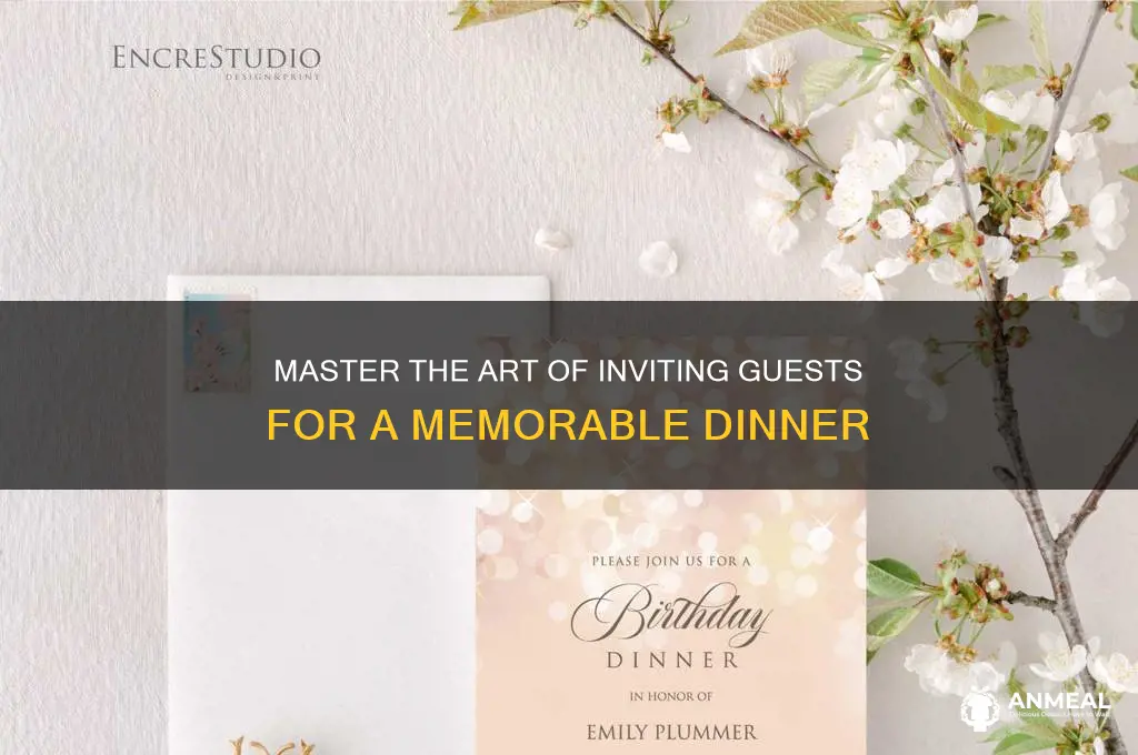 how to invite someone over for dinner