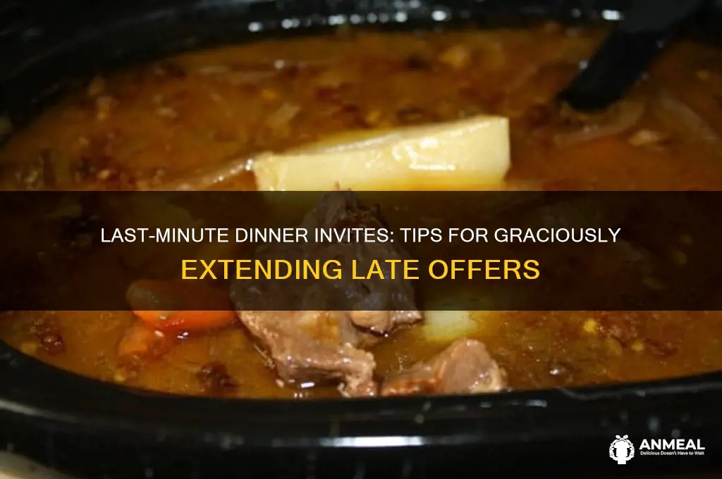 how to invite someone to dinner late
