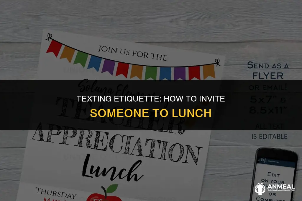 how to invite someone to lunch by text