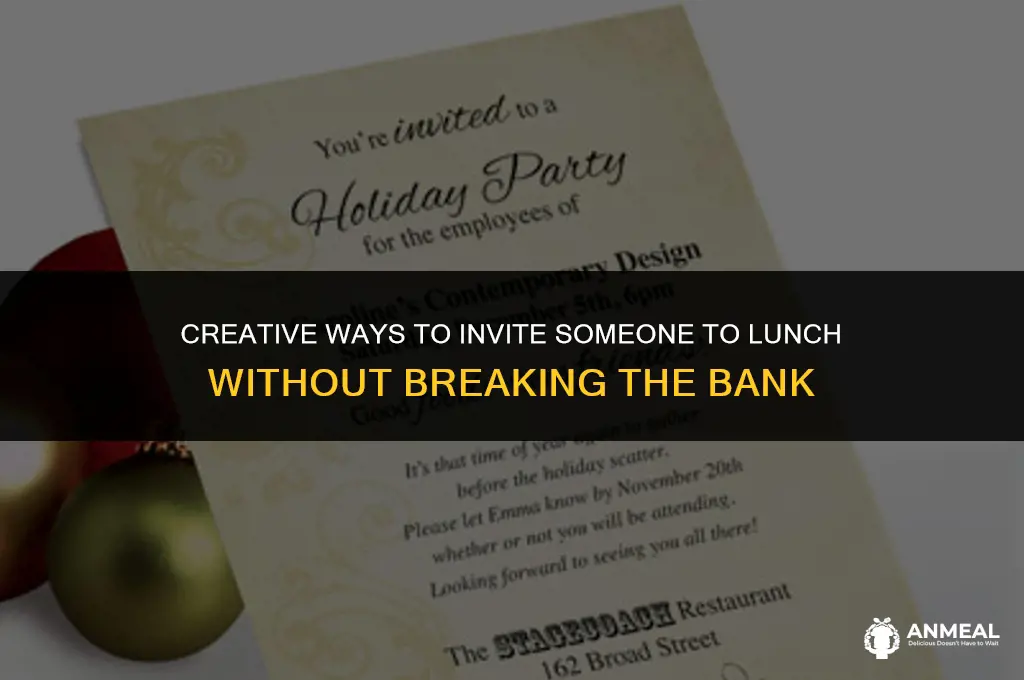 how to invite someone to lunch without paying