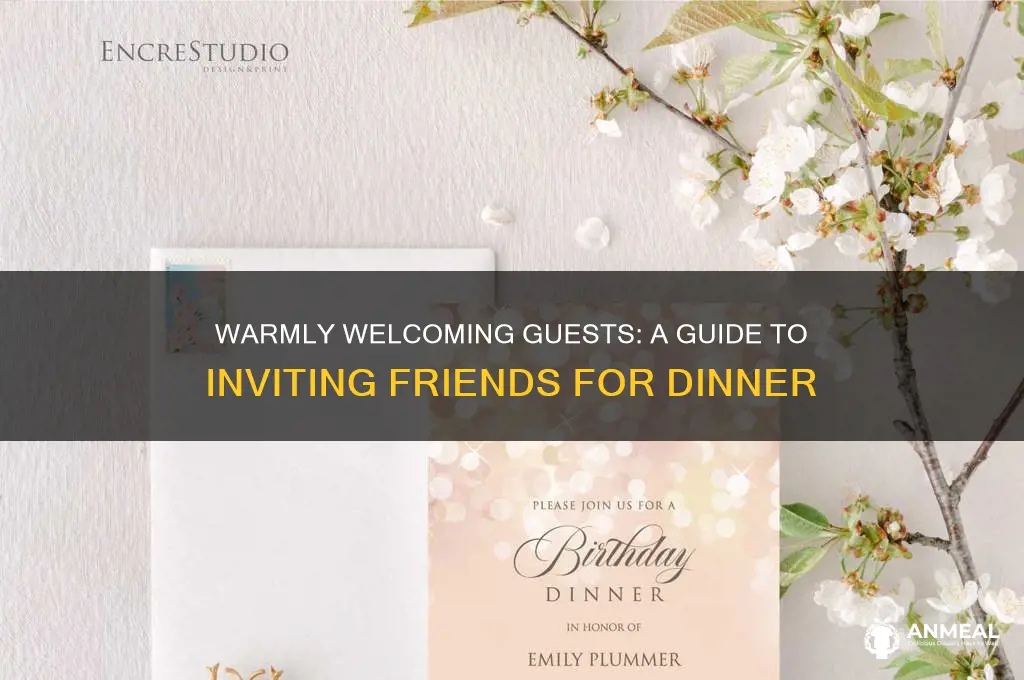 how to invite someone to your house for dinner