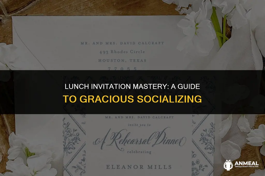 how to invite somone to lunch