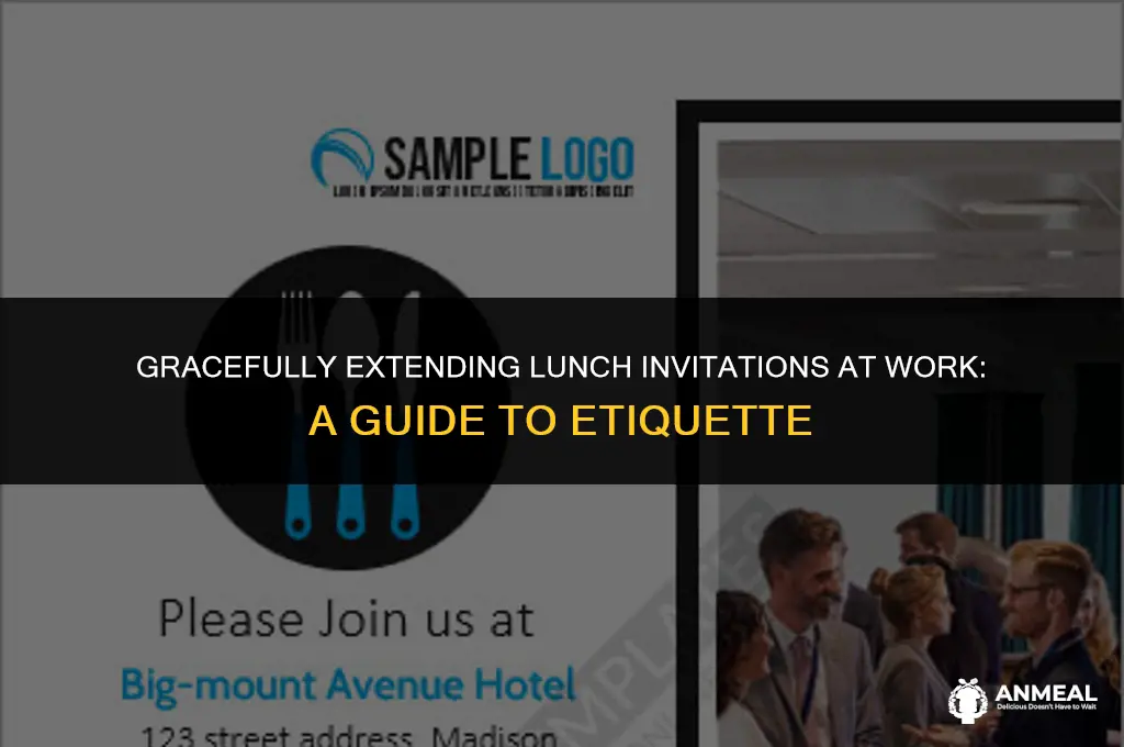 how to invite work lunch without expectation it is paid