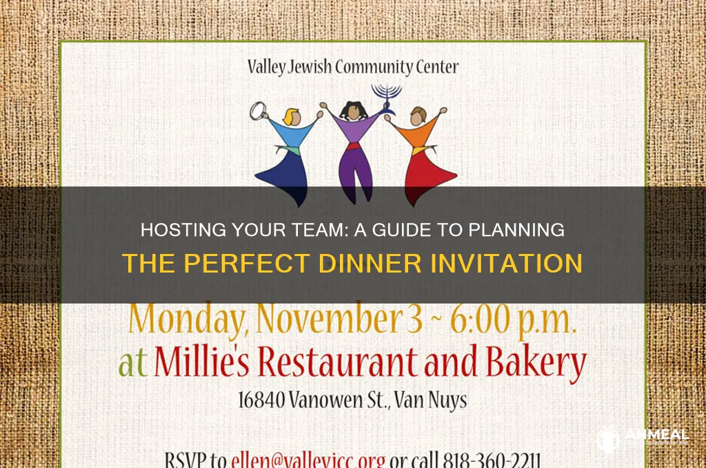 how to invite your team for dinner