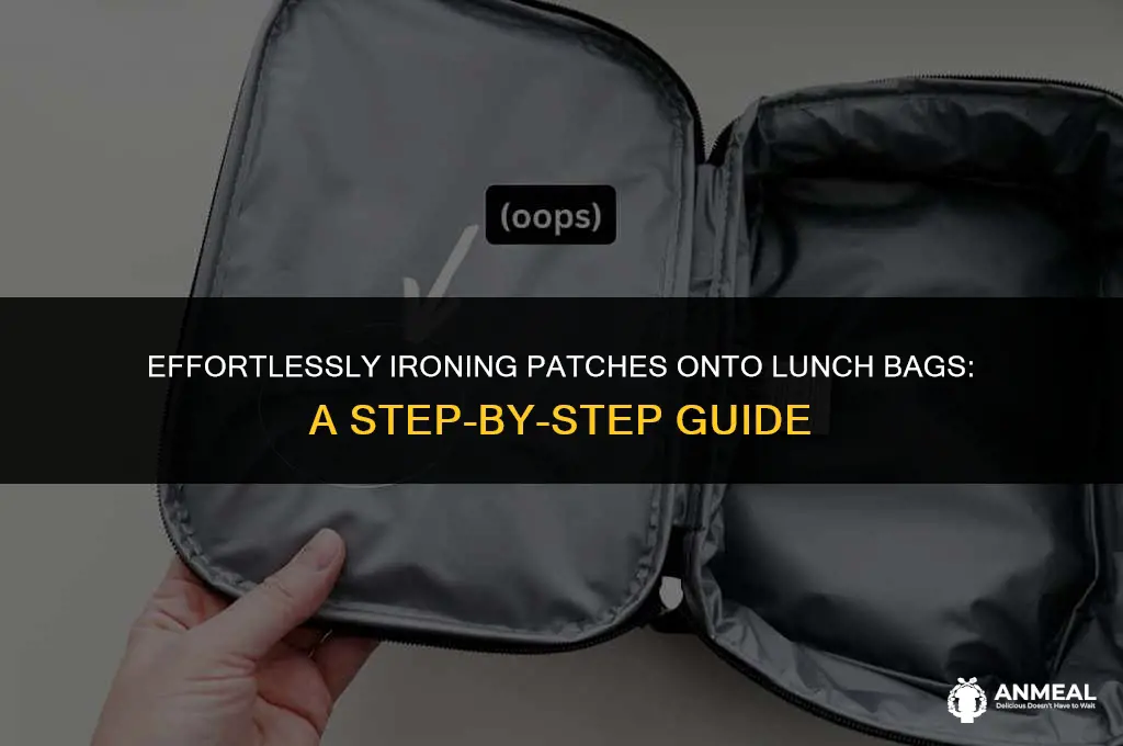 how to iron a patch on a lunch bag