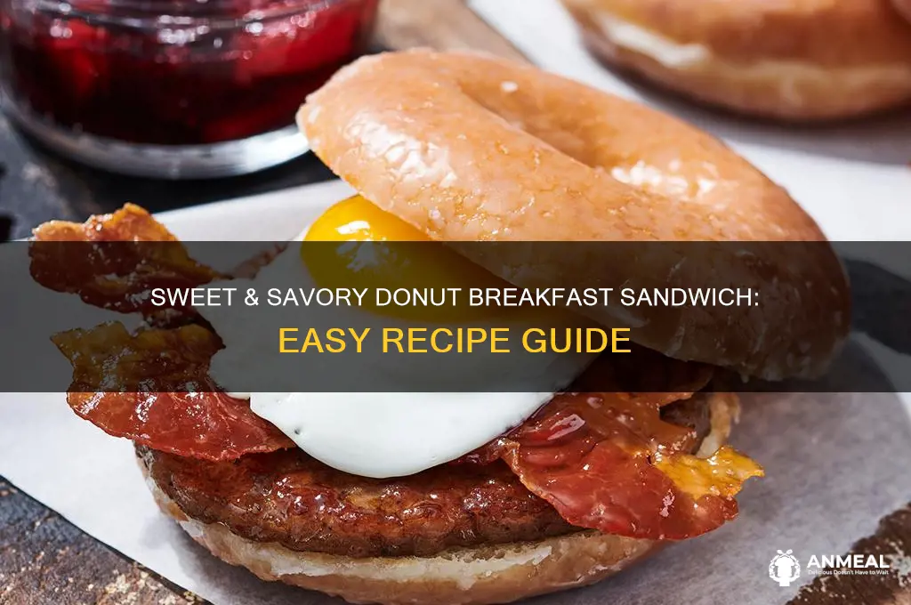 how to kake donut breakfast sandwich