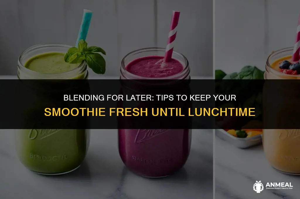 how to keep a smoothie fresh for lunch
