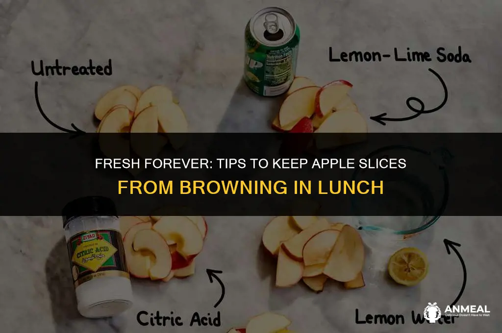 how to keep apple slices from browning in lunch