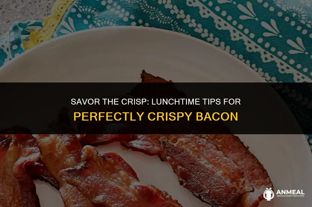 how to keep bacon crispy for lunch
