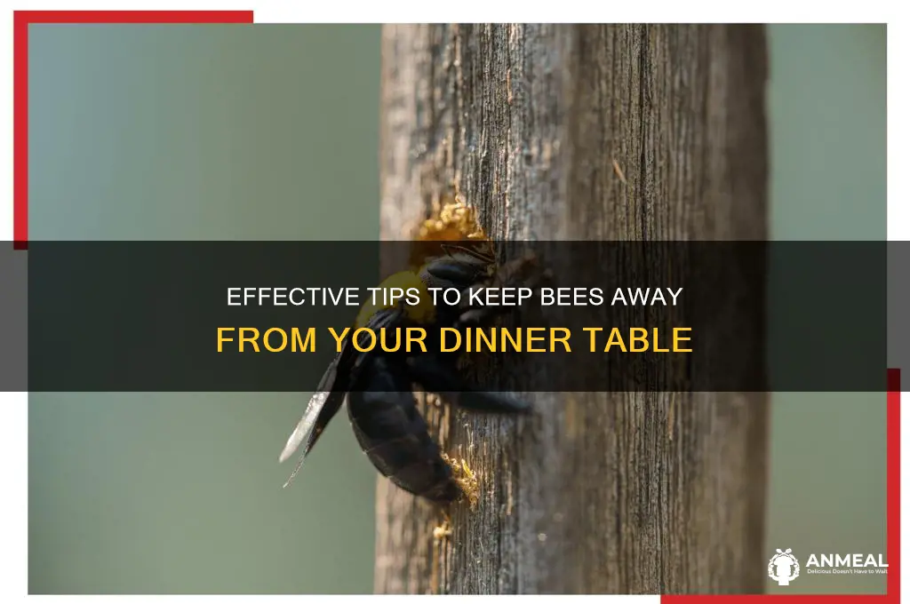 how to keep bees away from dinner table