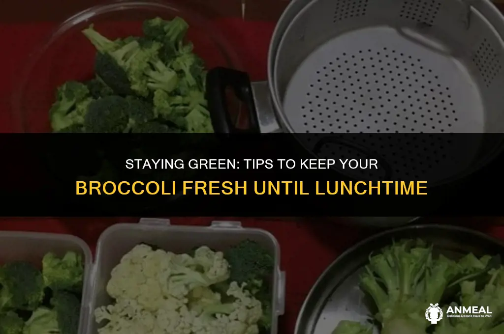 how to keep brocolli fresh until lunch
