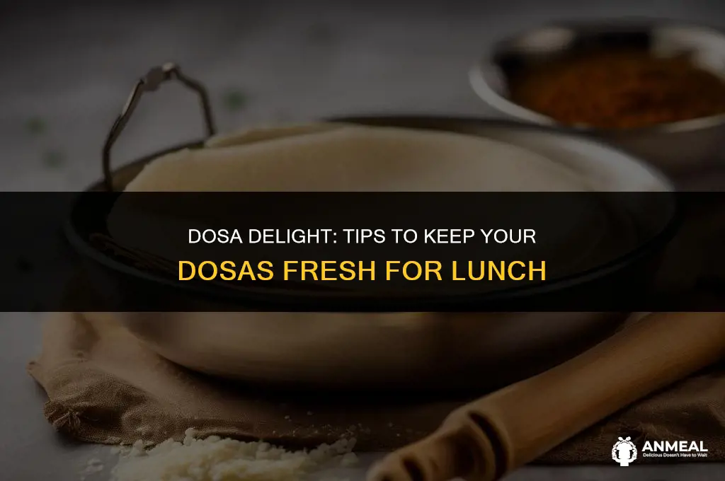 how to keep dosa fresh for lunch