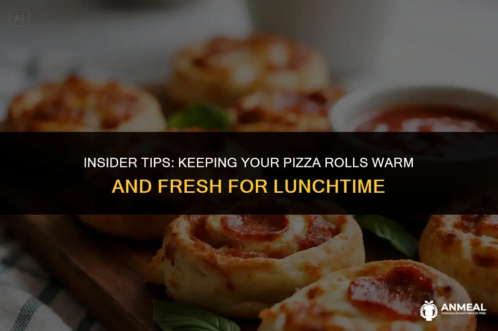 how to keep pizza rolls warm for lunch
