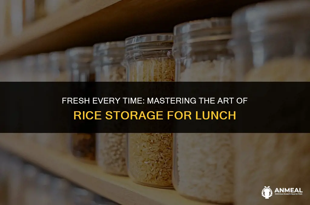 how to keep rice for lunch