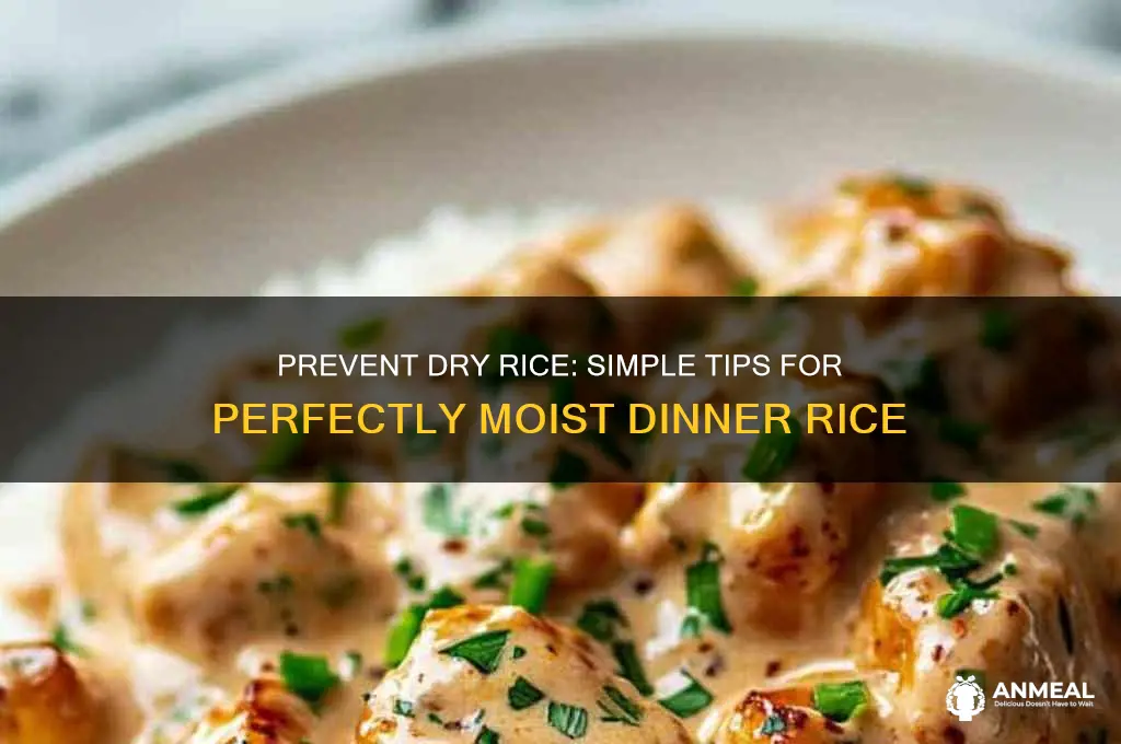 how to keep rice from drying out before dinner