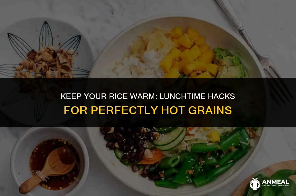 how to keep rice hot for lunch