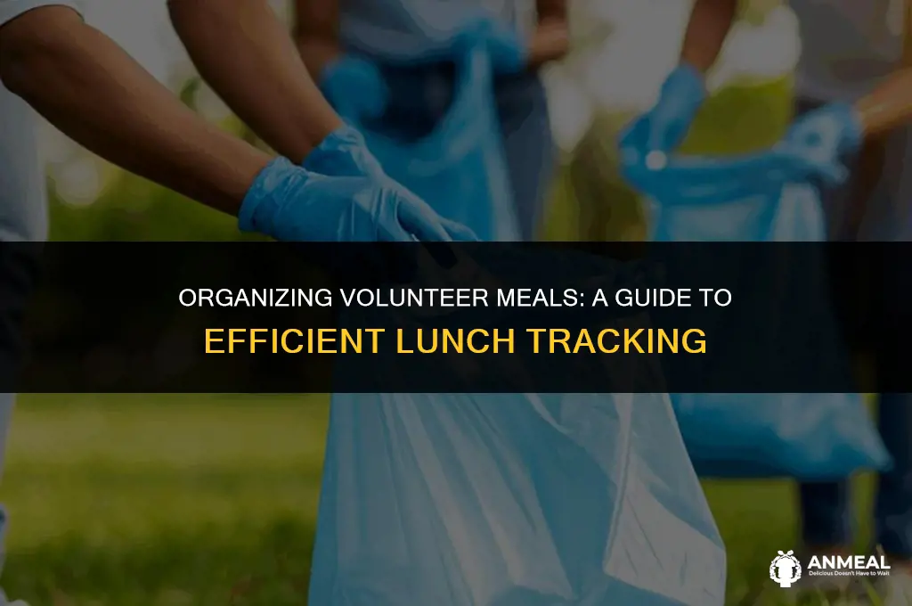 how to keep track of volunteer lunches