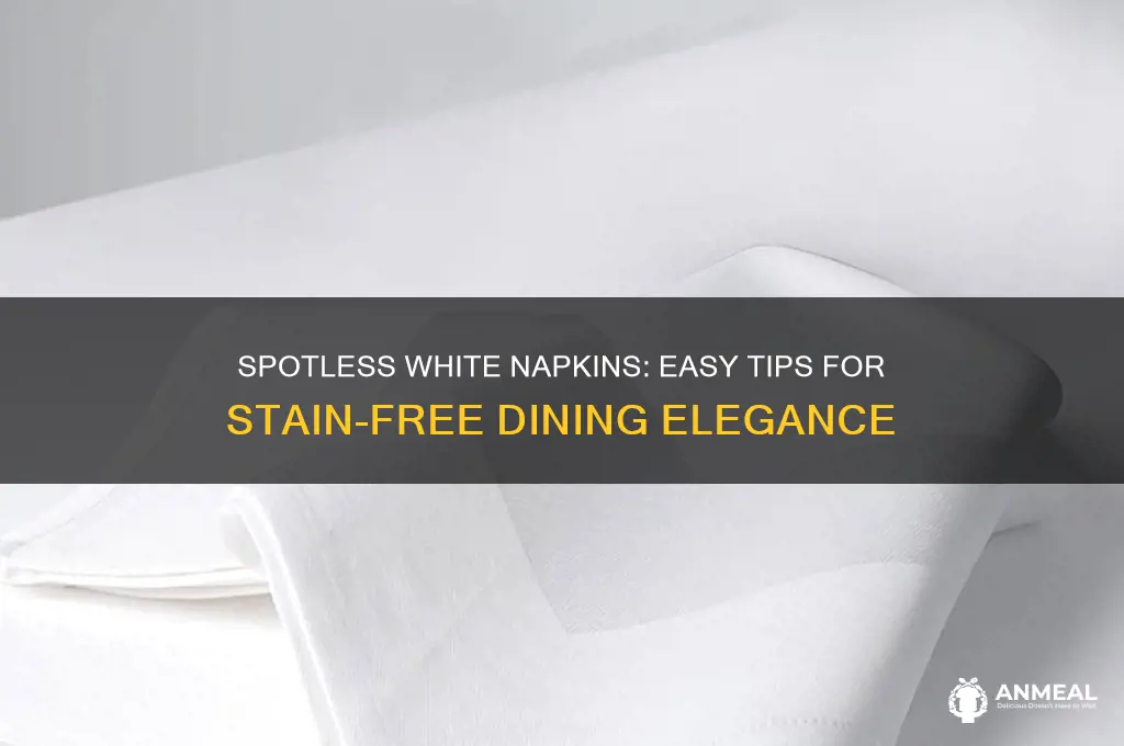 how to keep white dinner napkins clean