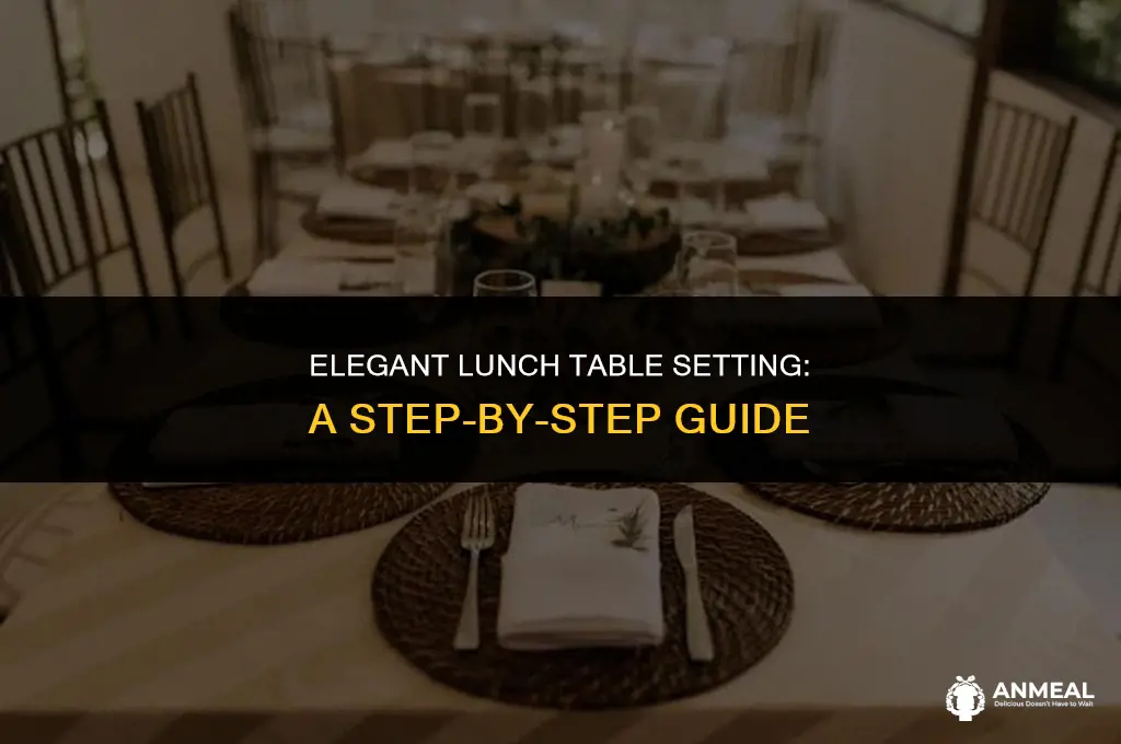 how to lay a table for lunch
