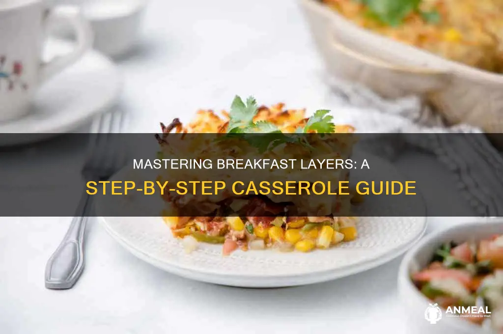 how to layer breakfast casserole
