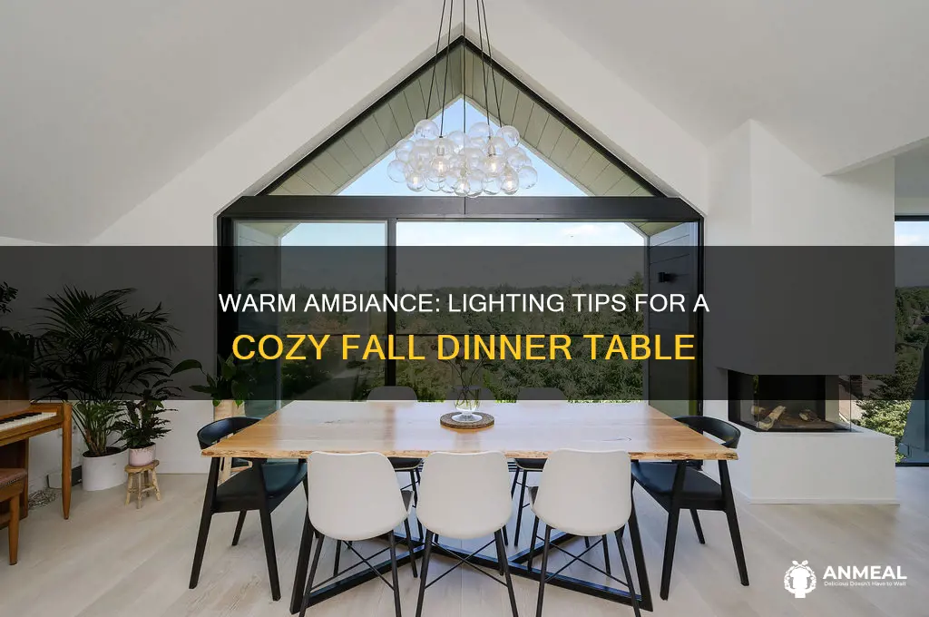 how to light up a fall dinner table