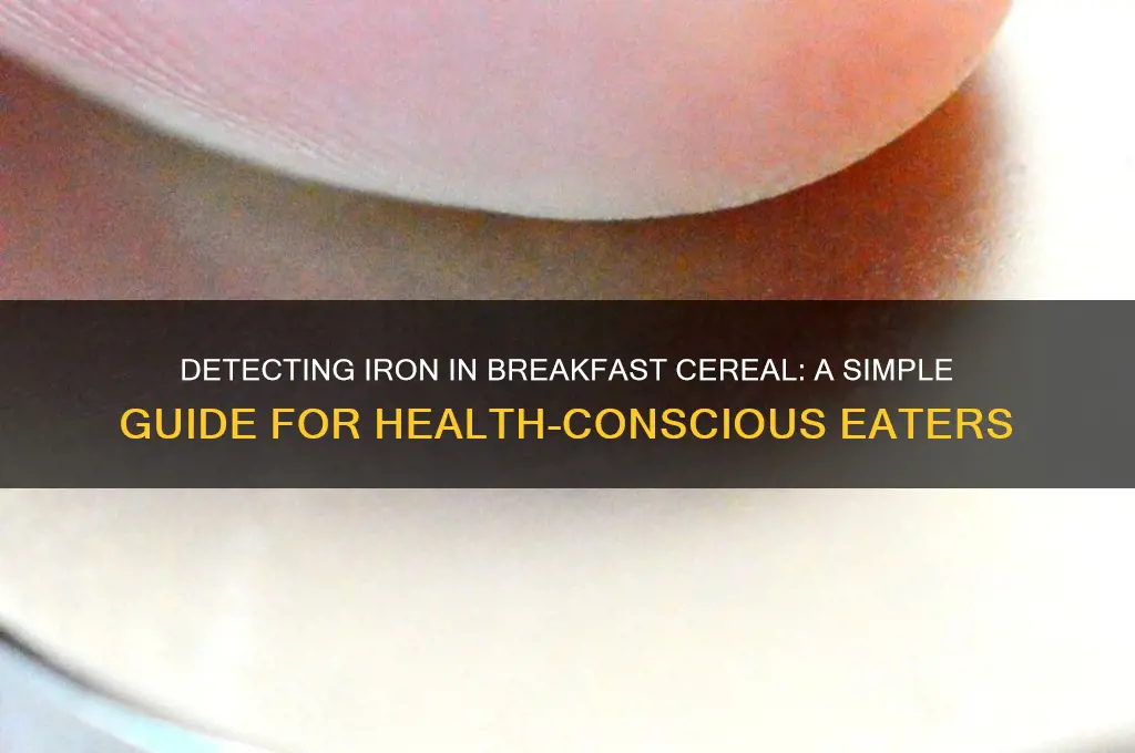 how to look for iron in your breakfast cereal