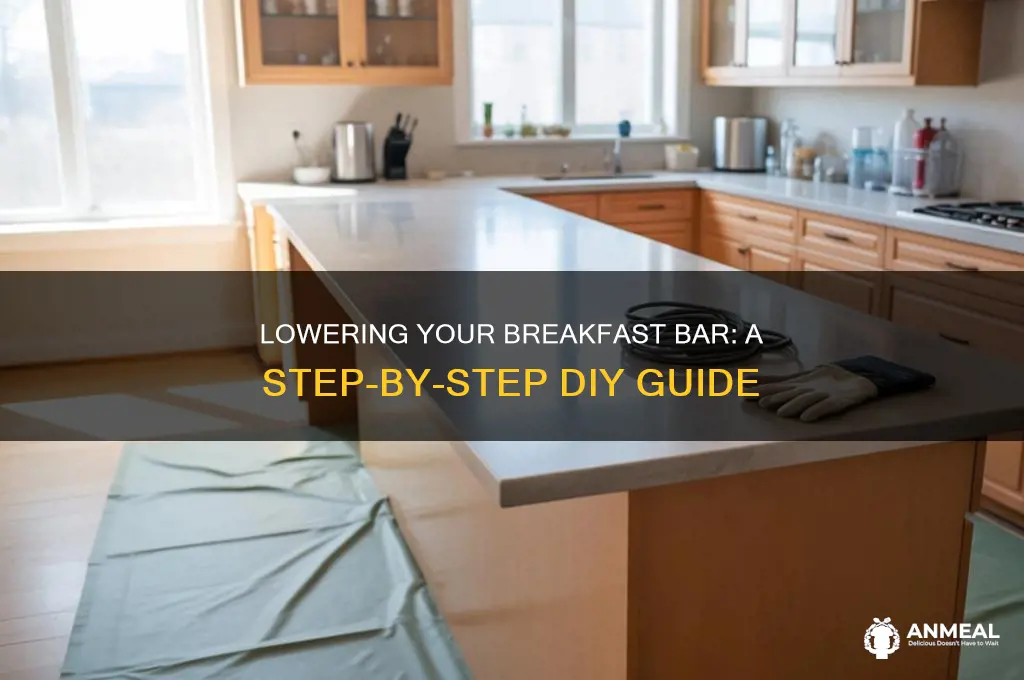 how to lower a breakfast bar