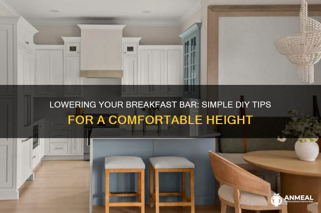 how to lower breakfast bar
