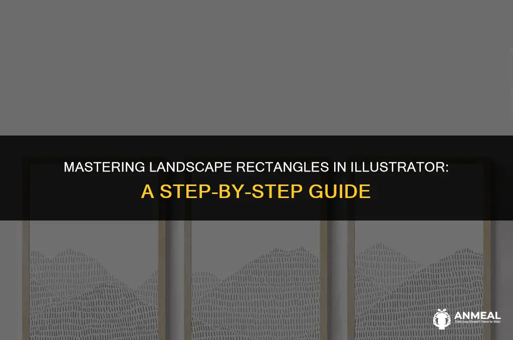 how to lunch a recatnd in landscape in illustrator