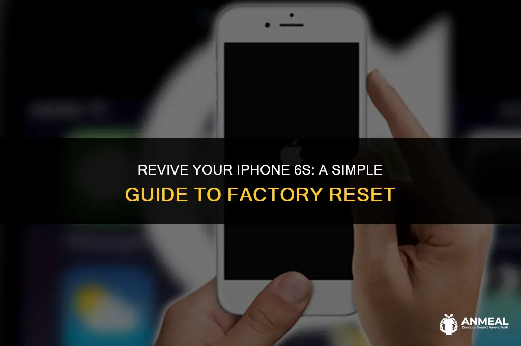 how to lunch factory reset iphone 6 s
