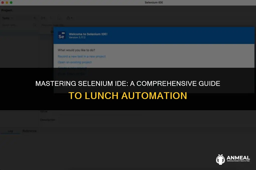 how to lunch selenium ide