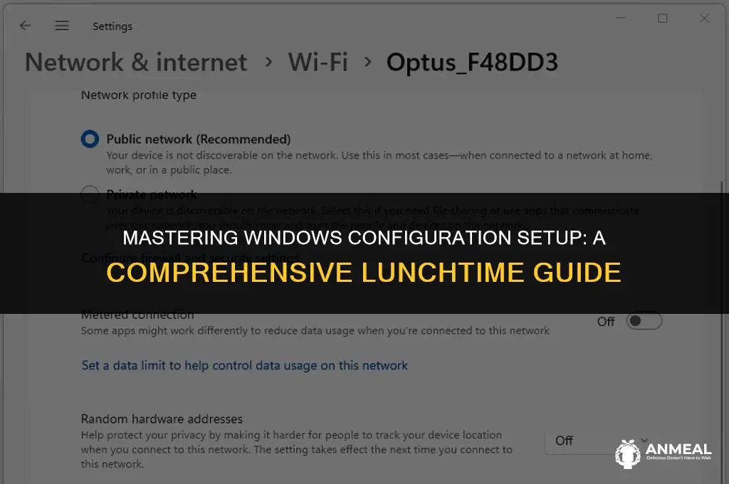 how to lunch windows configaration setup