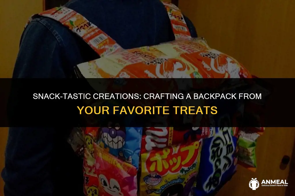 how to make a backpack out of snacks
