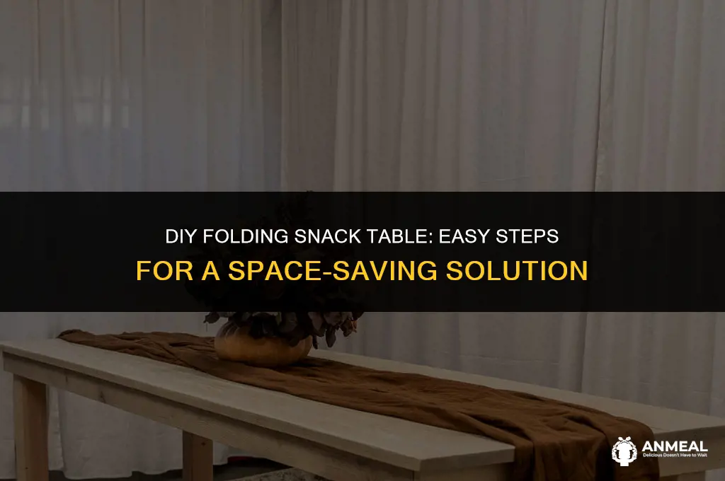 how to make a folding snack table