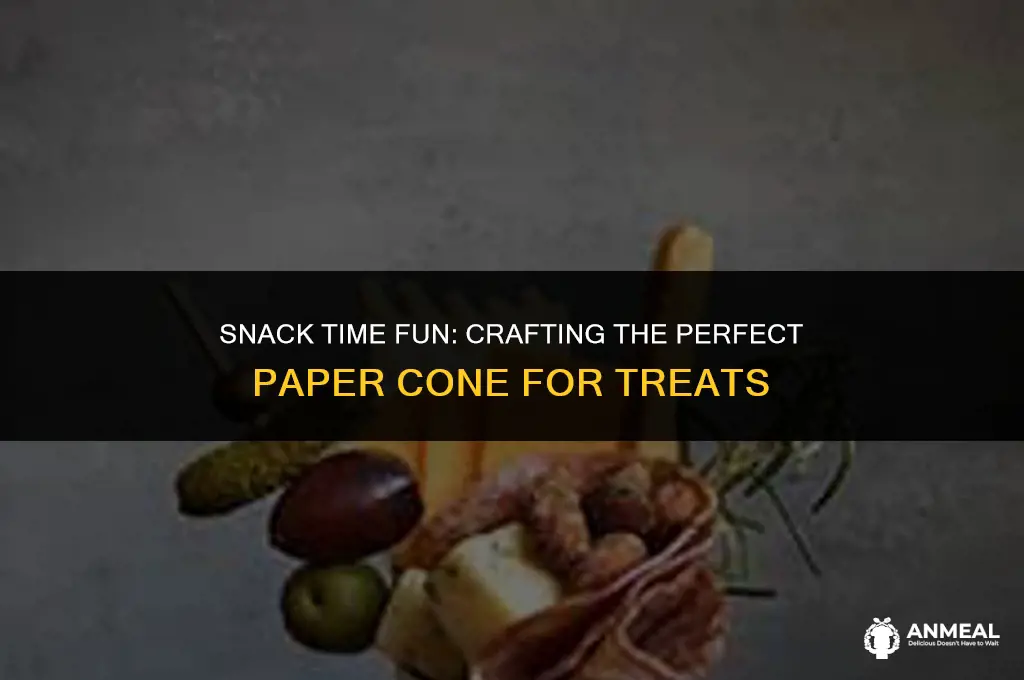 how to make a paper cone for snacks