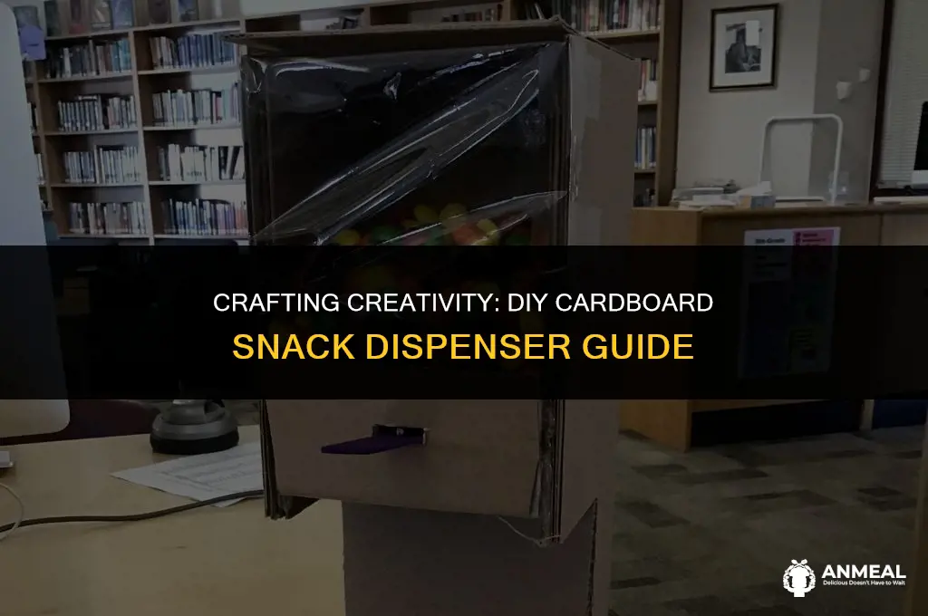 how to make a snack dispenser out of cardboard