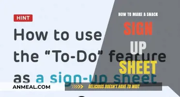 Snack Time Simplified: Creating an Effective Sign-Up Sheet