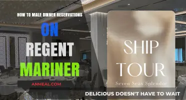 Effortless Guide to Booking Dinner Reservations on Regent Mariner