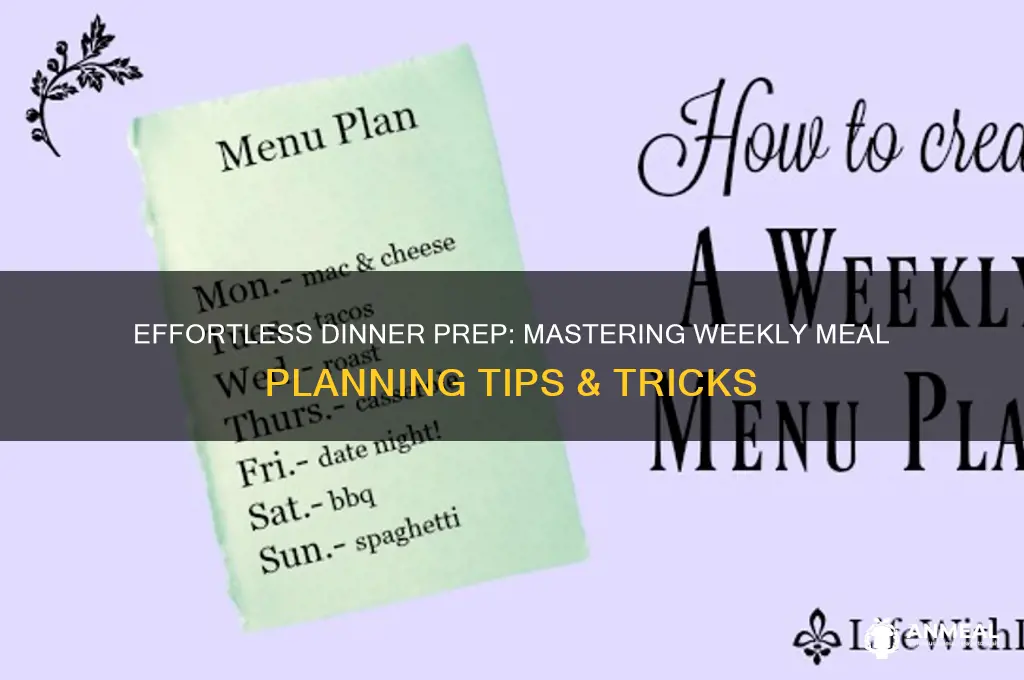 how to meal plan for dinner