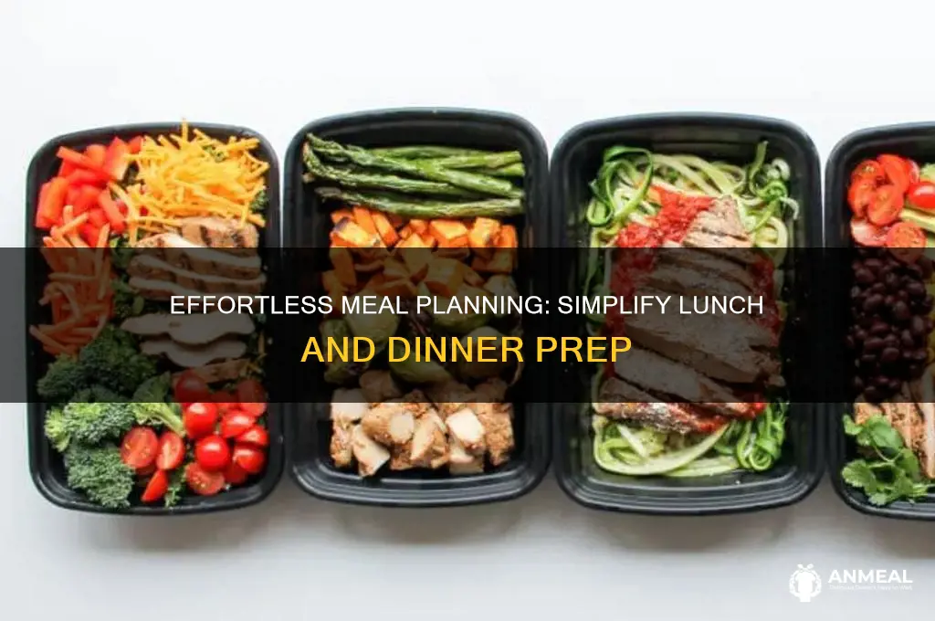 how to meal plan for lunch and dinner