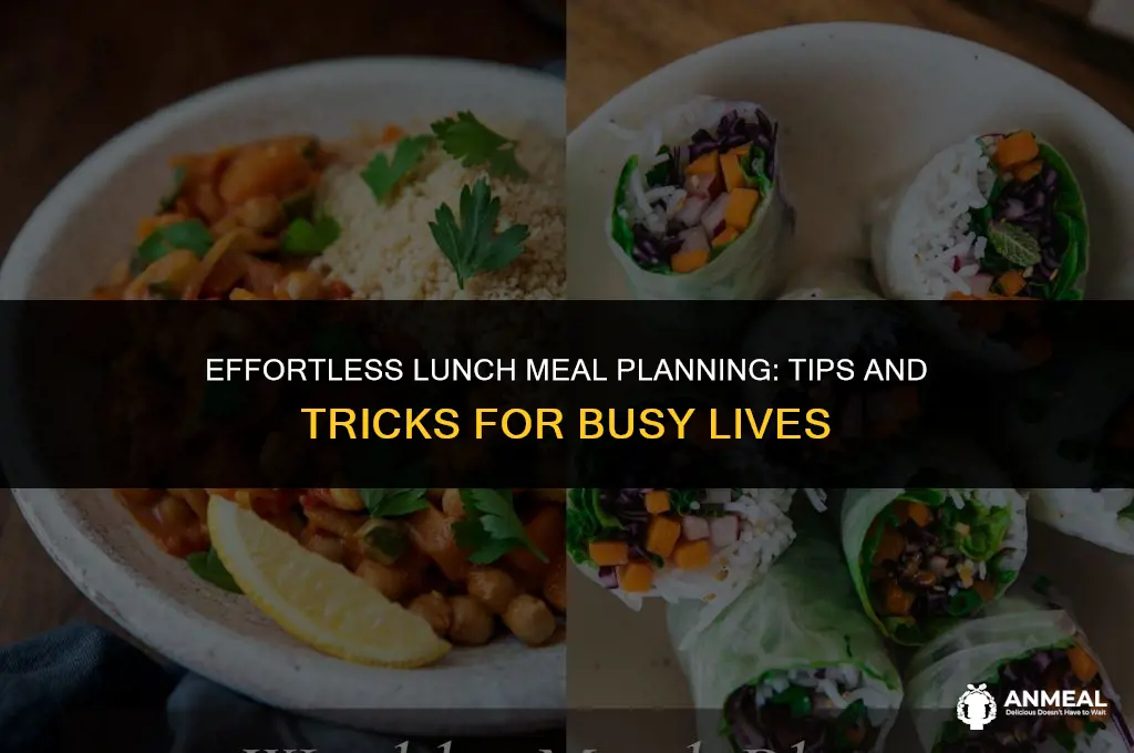 how to meal plan for lunch