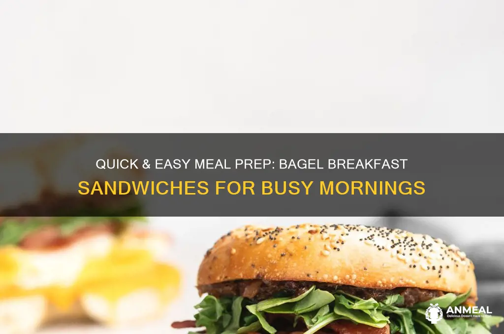 how to meal prep bagel breakfast sandwiches