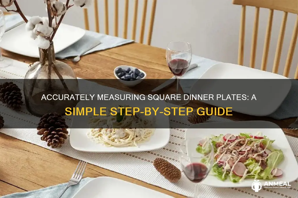 how to measure square dinner plates