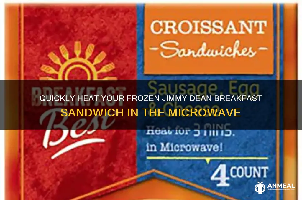 how to microwave a frozen jimmy dean breakfast sandwich