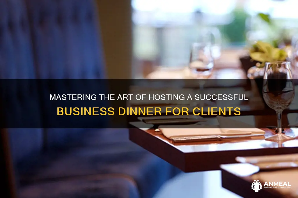 how to offer a business dinner to a client