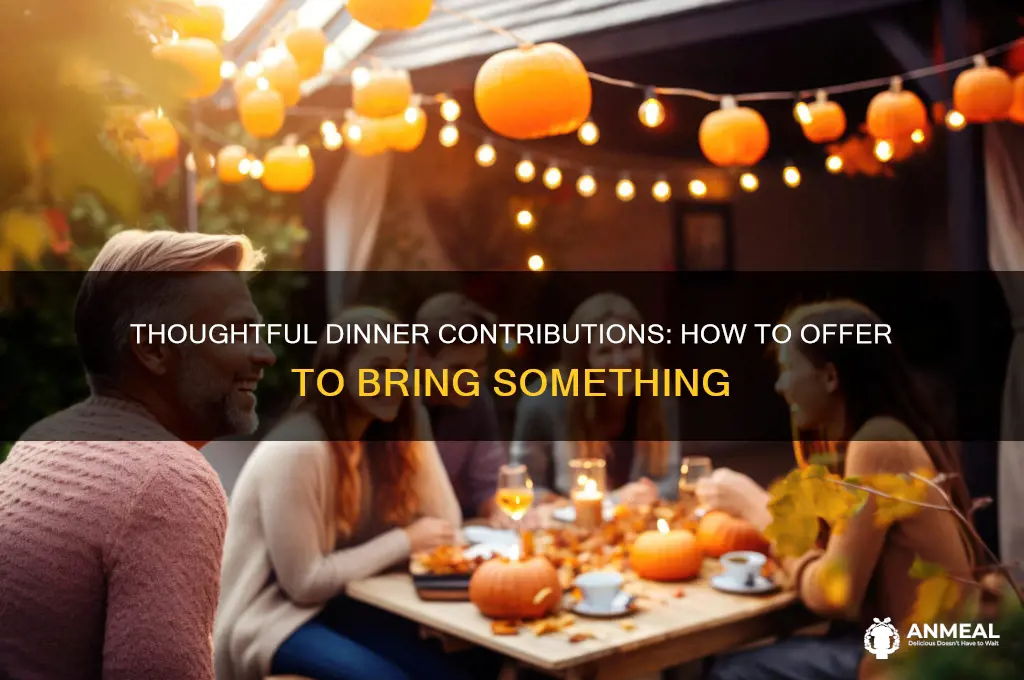 how to offer to bring something to dinner
