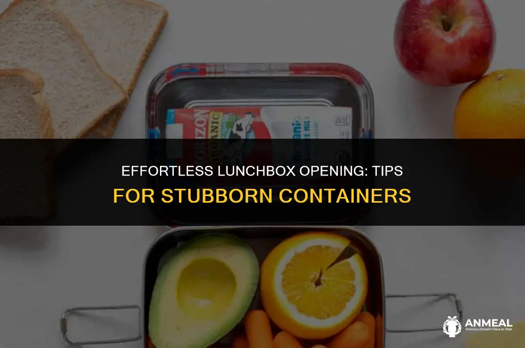 how to open a sucked lunch container