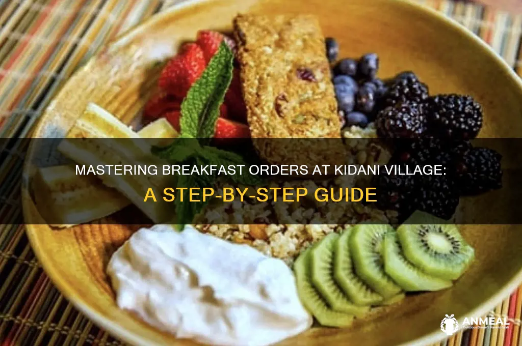 how to order breakfast at kidani village